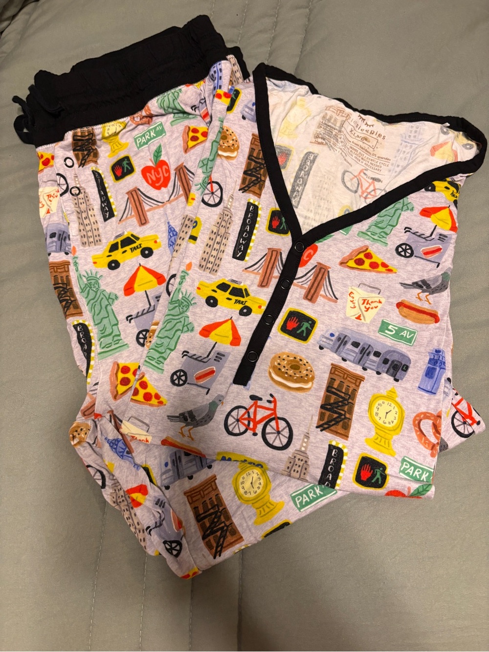 Little Sleepies “Big Apple” NYC themed pajama set
